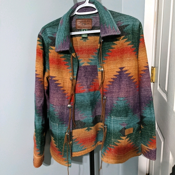 RARE Lauren by Ralph Lauren blanket jacket VINTAGE - Picture 1 of 11